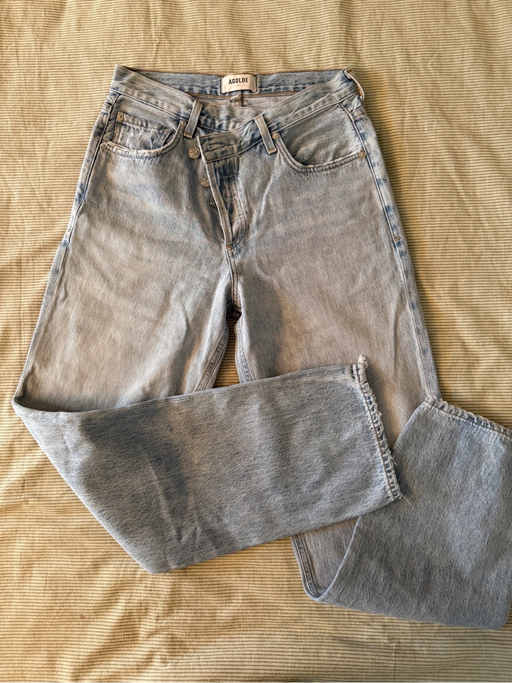 Agolde Light Blue Criss Cross Jeans